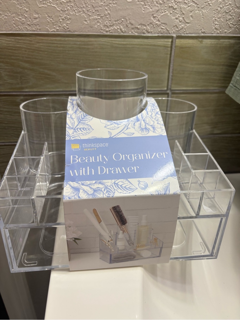 Thinkspace beauty Clear Beauty Organizer with Drawer